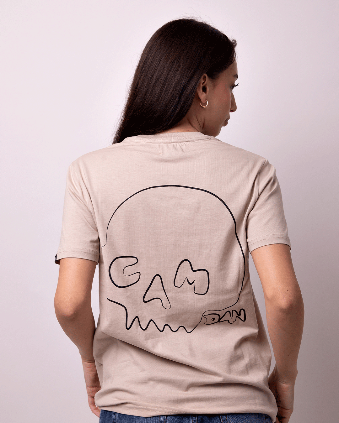 Camiseta Calavera Marrón