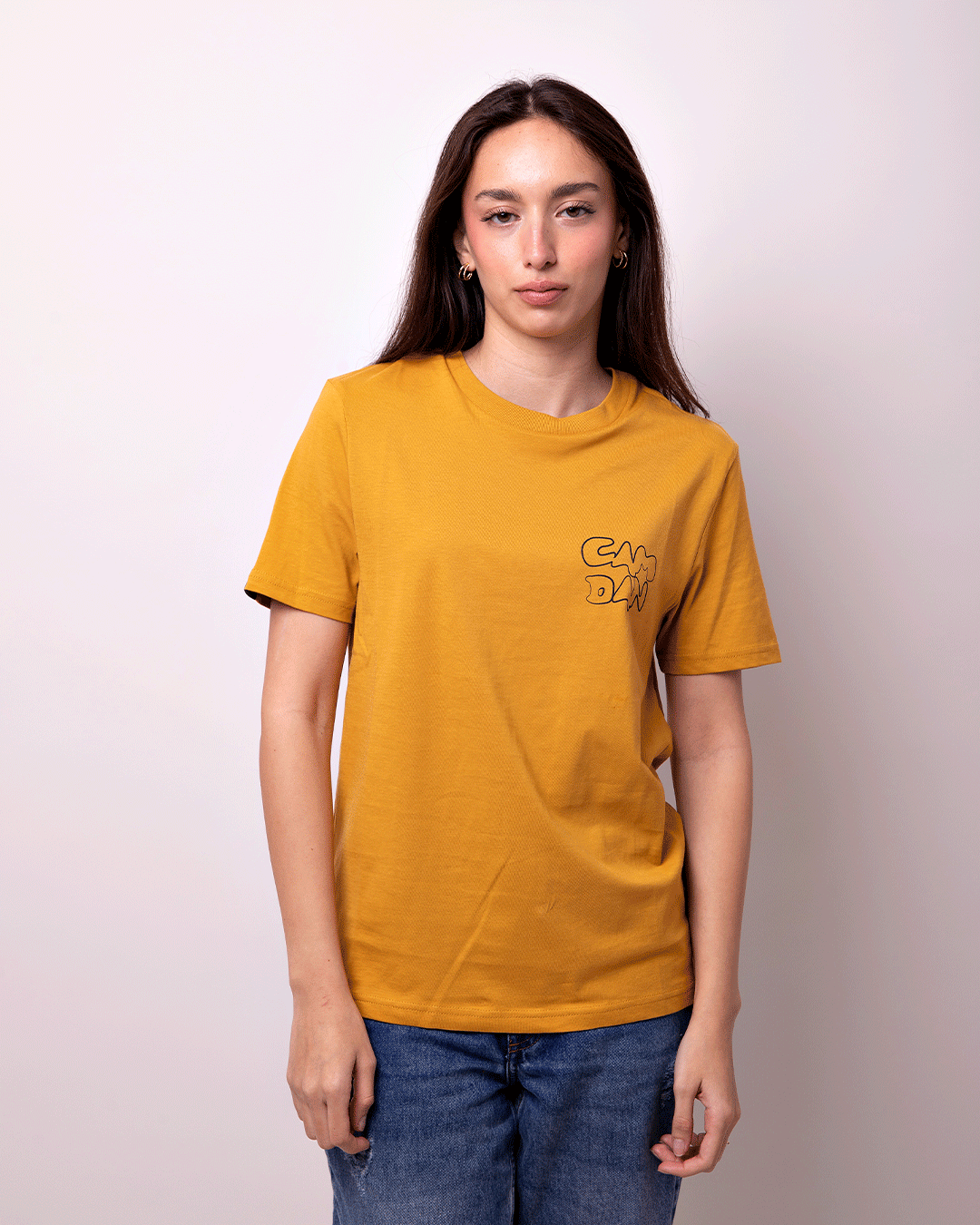 Camiseta Calavera Ocre