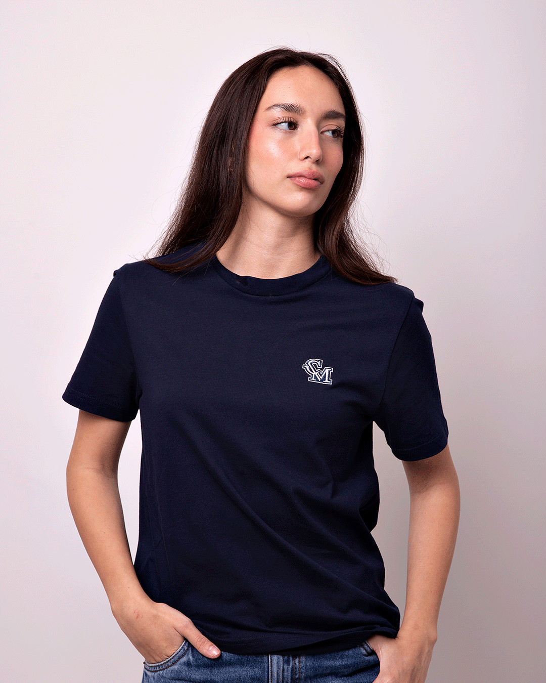 Camiseta CM Bordado Azul
