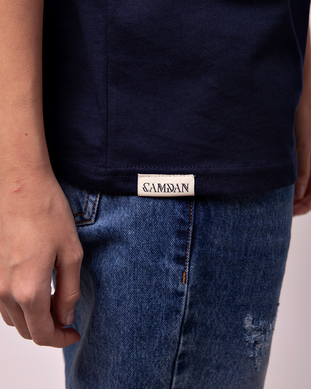 Camiseta CM Bordado Azul