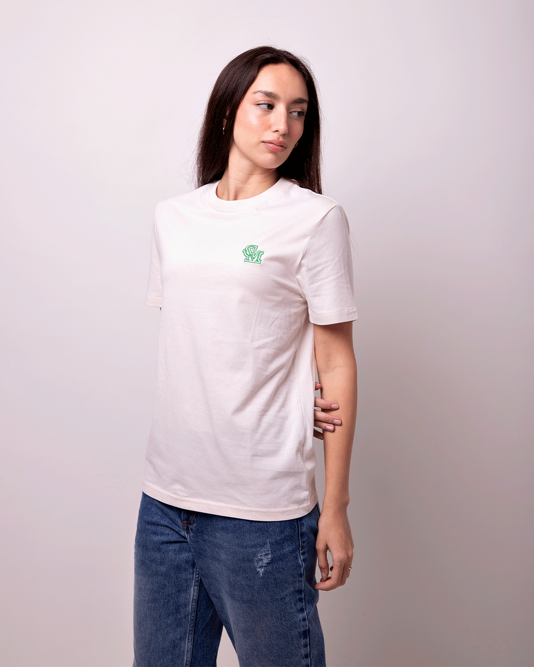 Camiseta CM Bordado Blanca