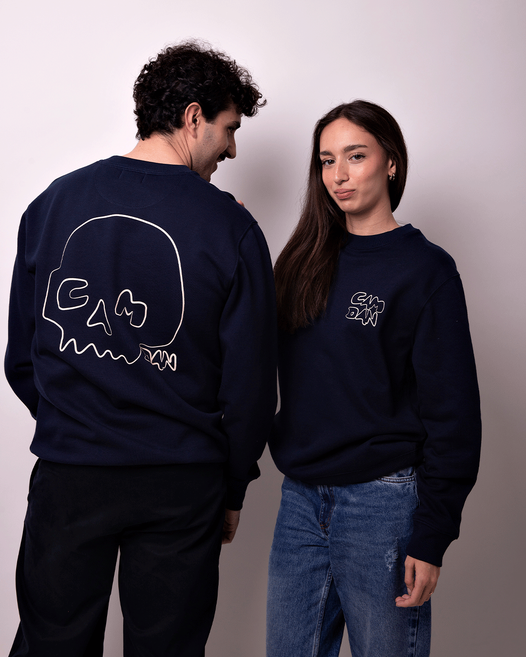 Sudadera Calavera Azul