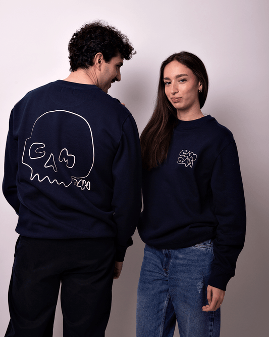 Sudadera Calavera Azul