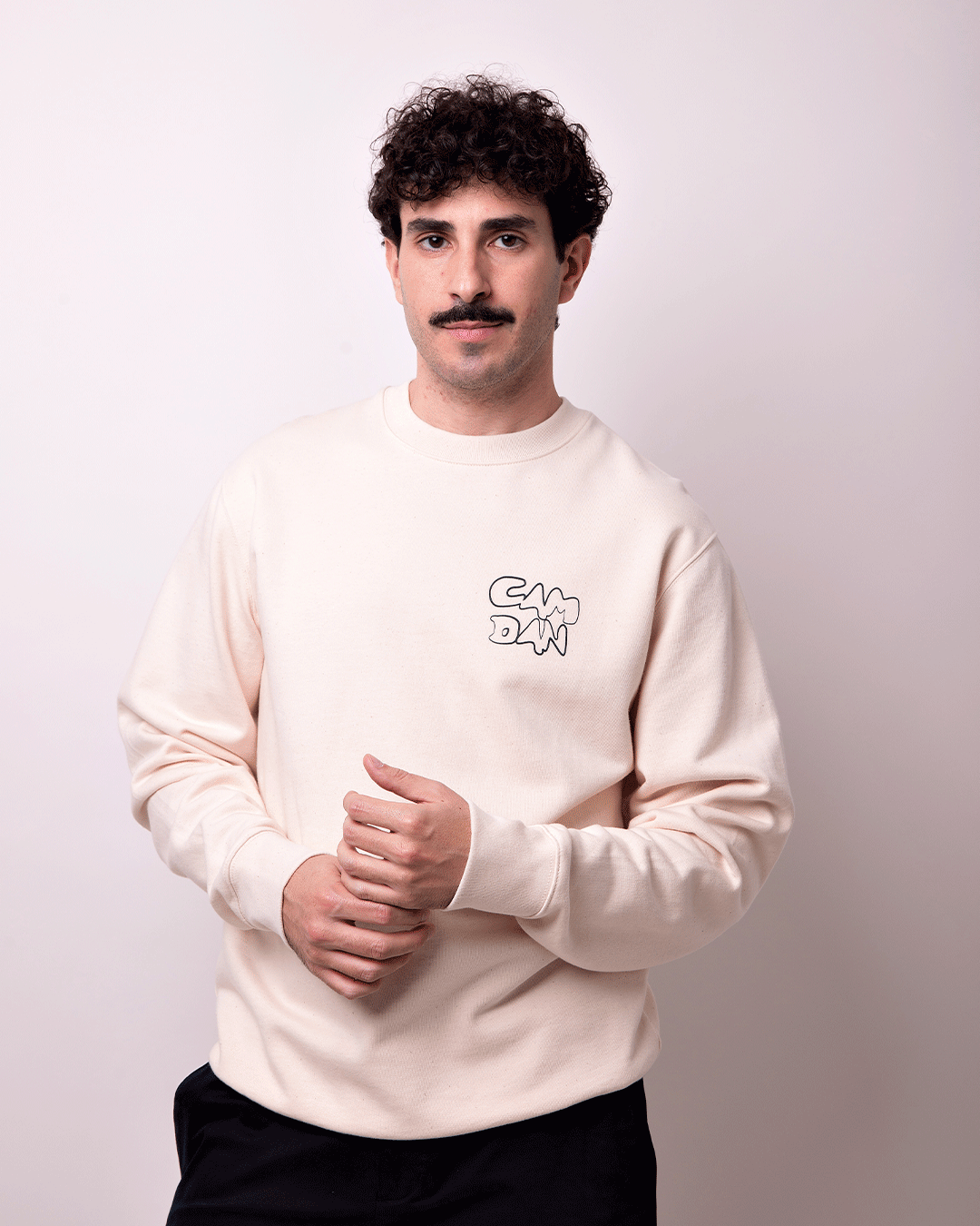 Sudadera Calavera Beige