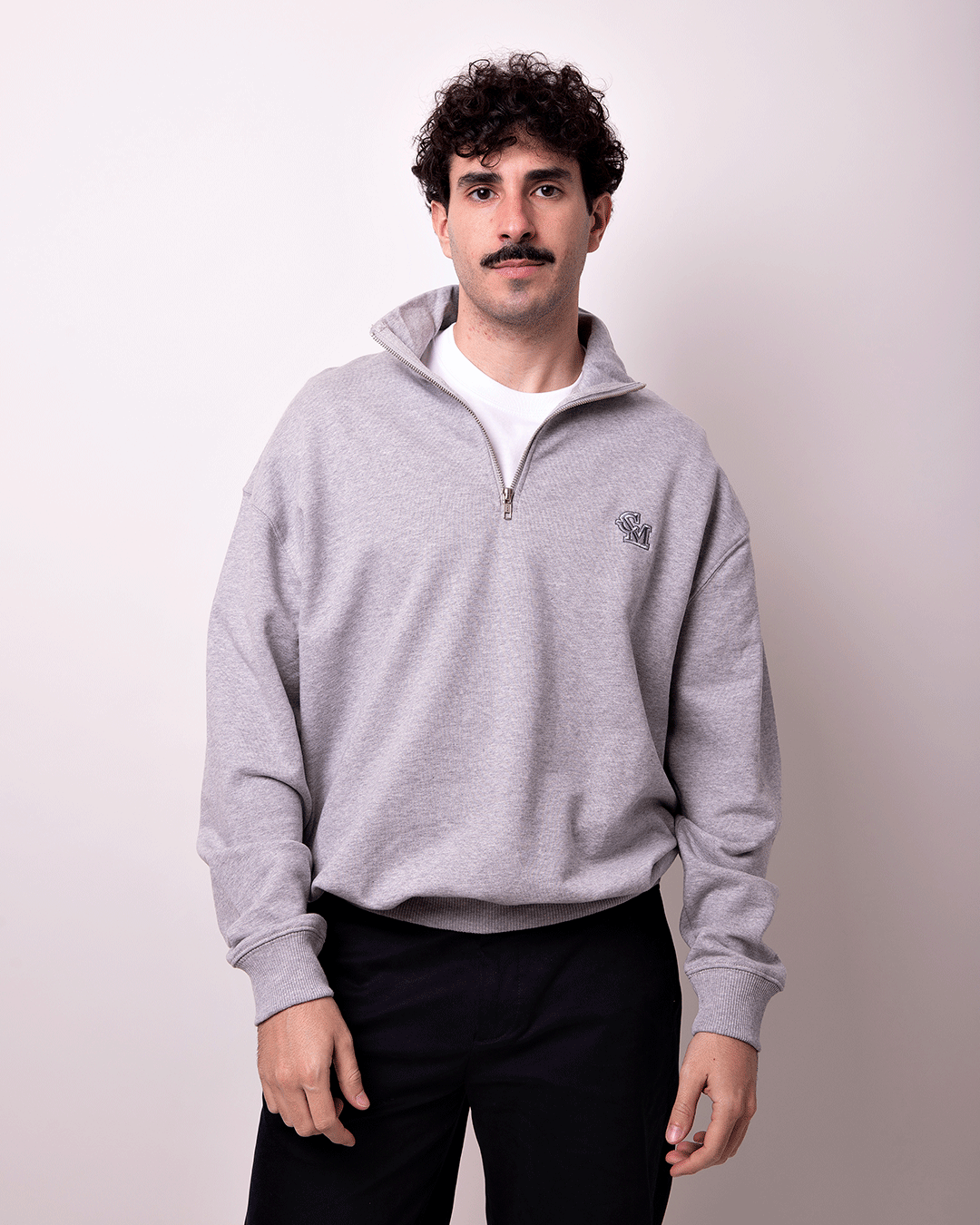 Sudadera Zipper Gris