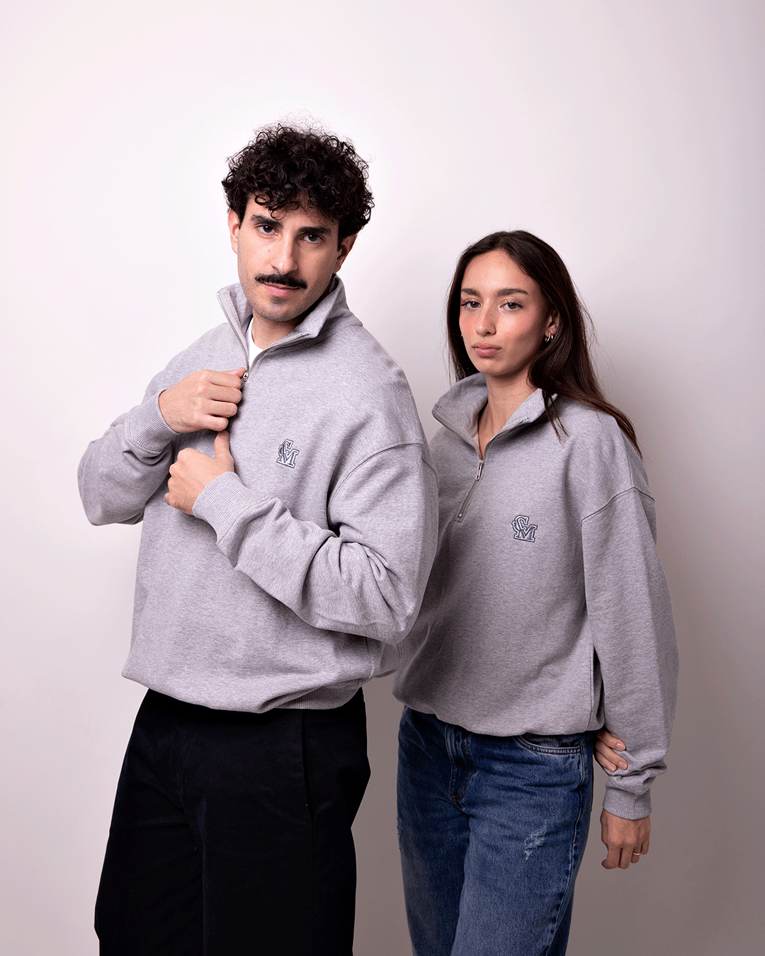 Sudadera Zipper Gris