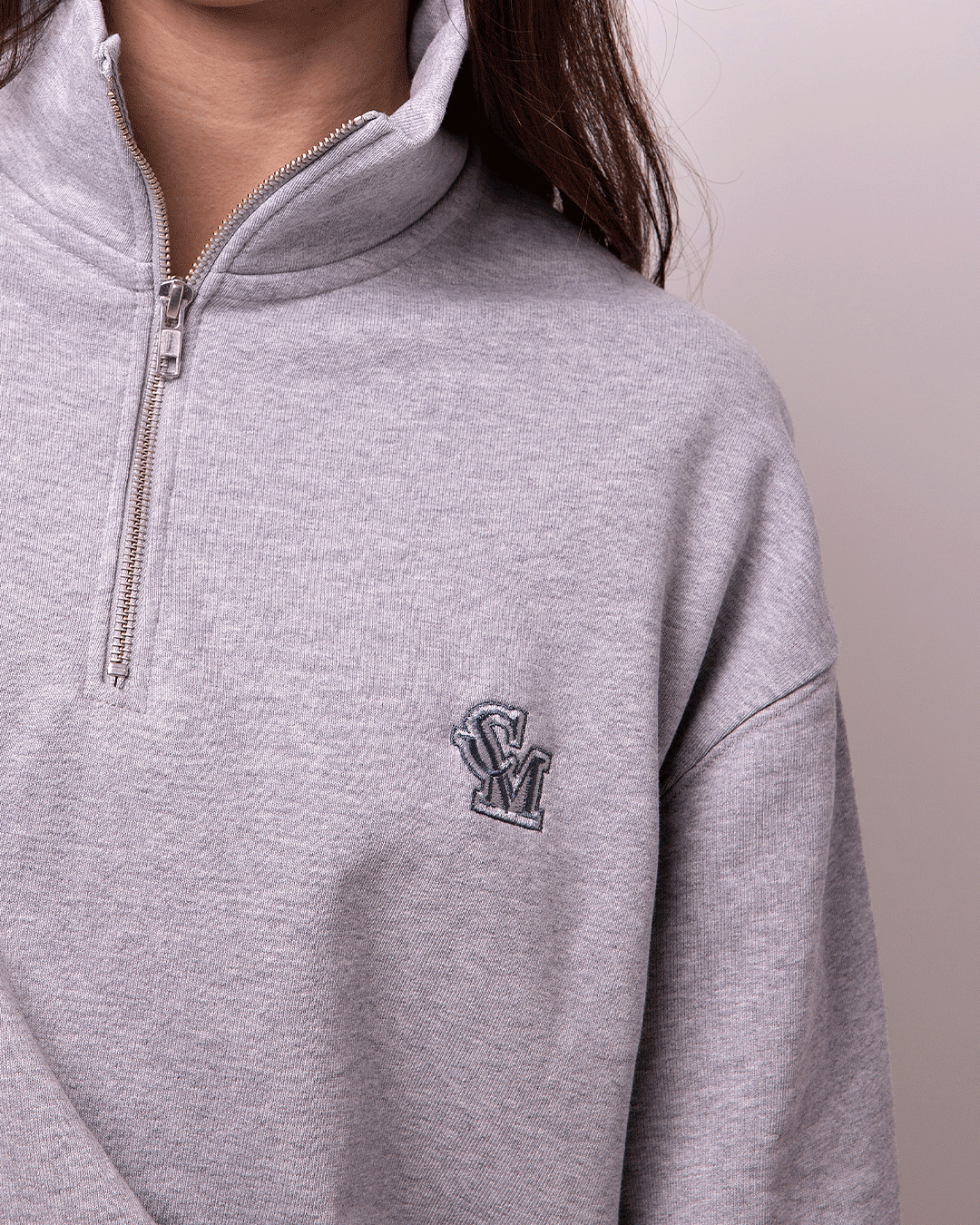 Sudadera Zipper Gris
