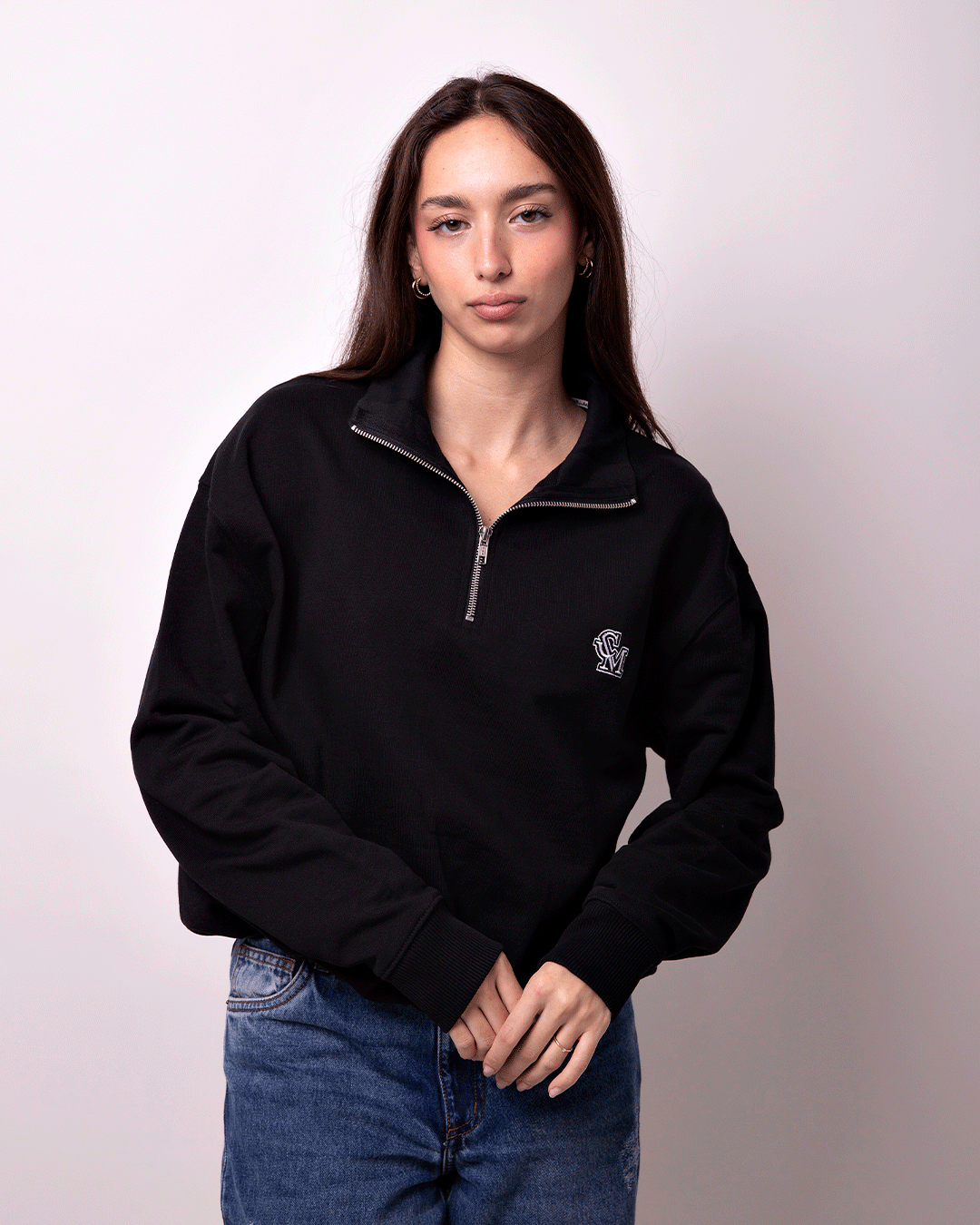 Sudadera Zipper Negra