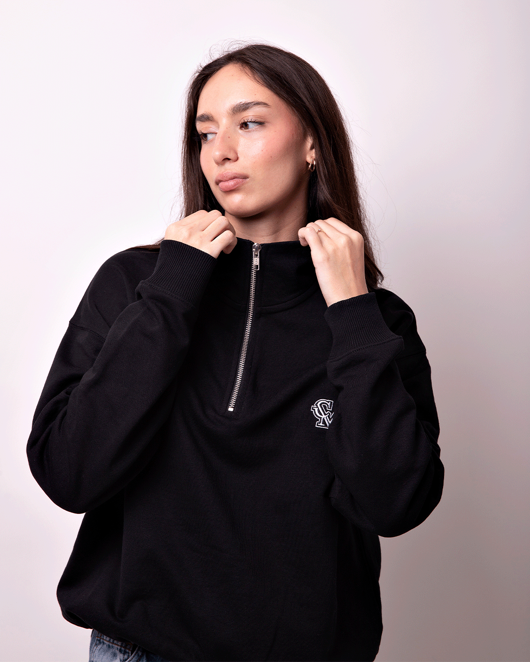 Sudadera Zipper Negra