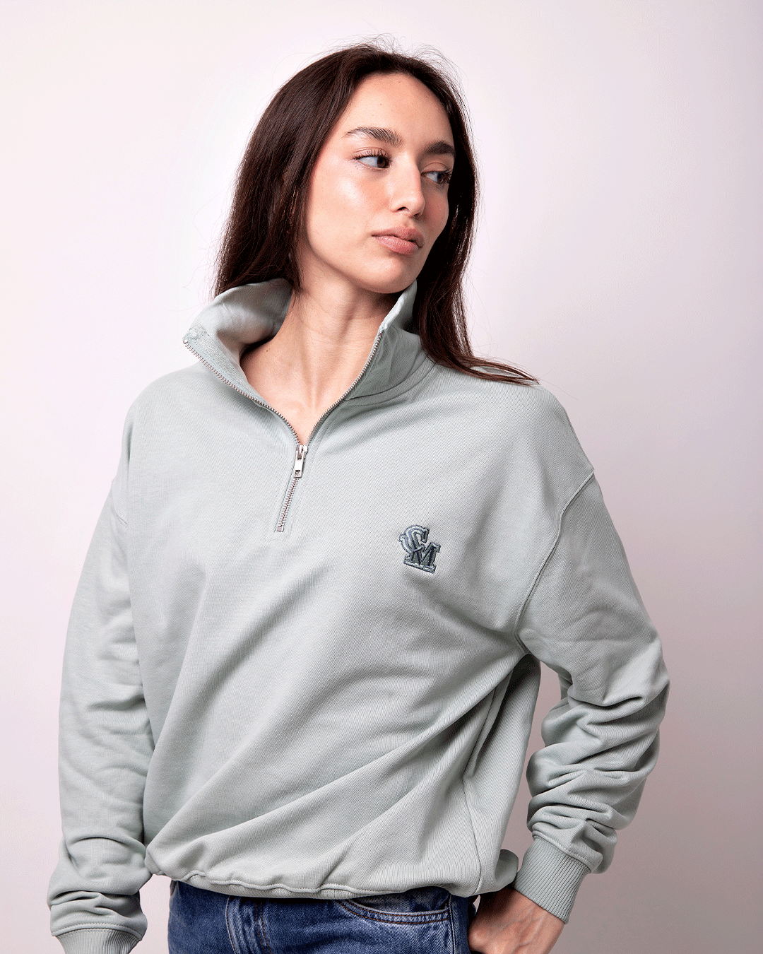 Sudadera Zipper Verde