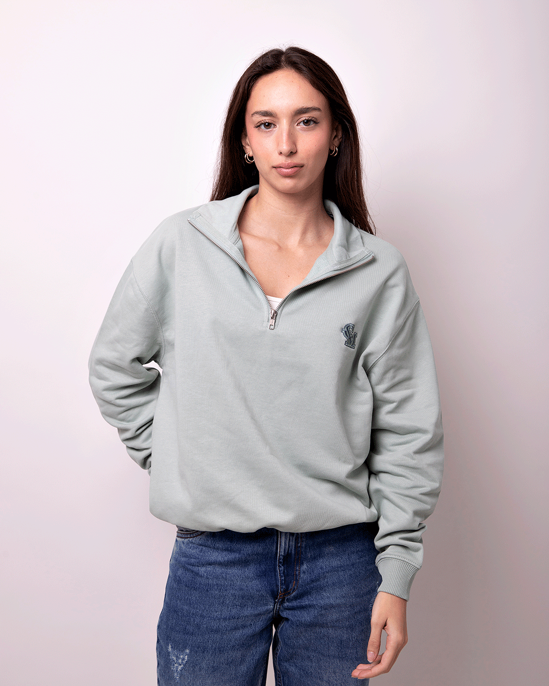 Sudadera Zipper Verde