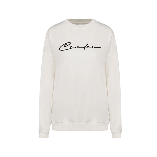 Sudadera Oversize Streak Blanco Hueso